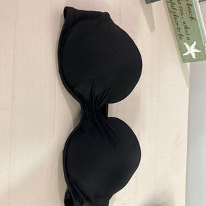 Black strapless bathing suit top size 34C